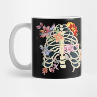 Ribcage and flowers Mug